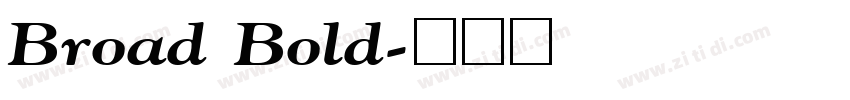 Broad Bold字体转换